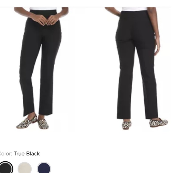 Kim Rogers‎ petite true black average pull on polished dressing pants. NWT - Picture 1 of 3